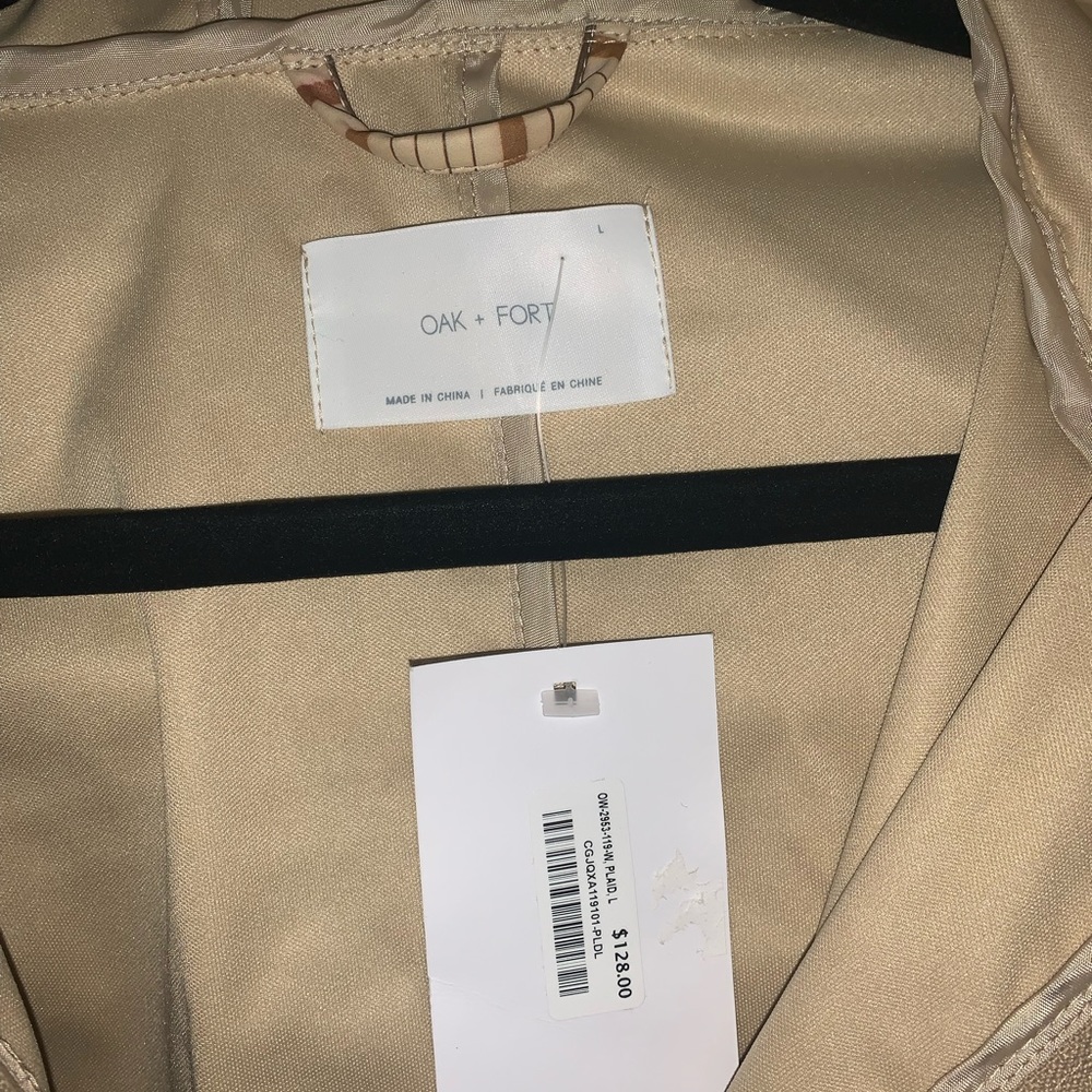 Never been worn plaid raincoat